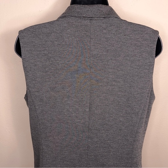 Small Apt 9 Dark Grey Tunic Blazer Style Top Button Closure Office Classic - Picture 9 of 13